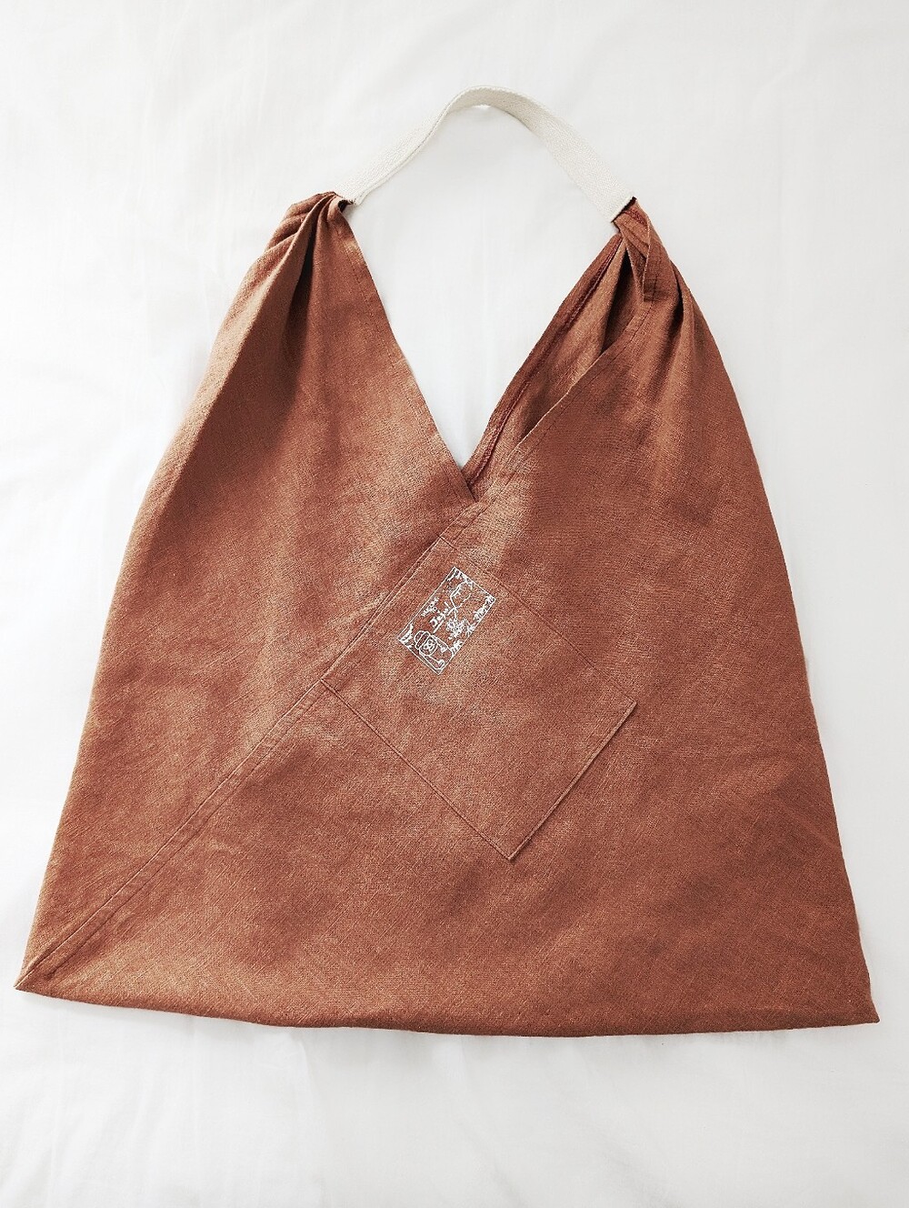 SOUTH KOREA Origami Hobo Bag Linen Rare Rust Shoulder 2019 Global Cultural Forum